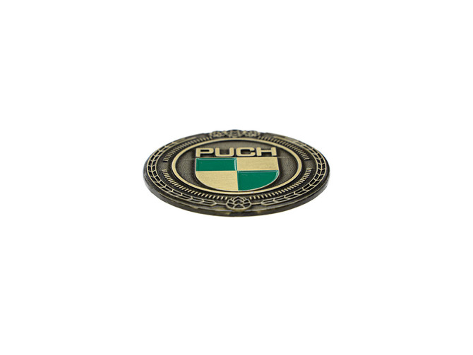 Badge / Emblem Puch logo Gold mit Emaillen 47mm RealMetal product